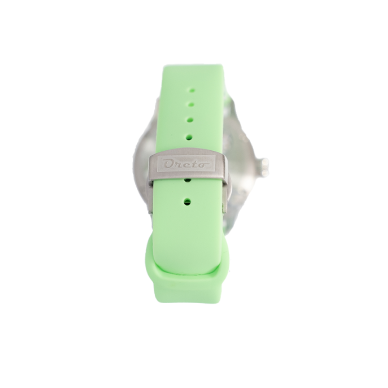 Green silicone strap with butterfly clasp + NFC