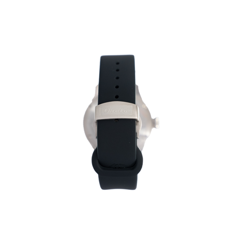 Black silicone strap with butterfly clasp + NFC