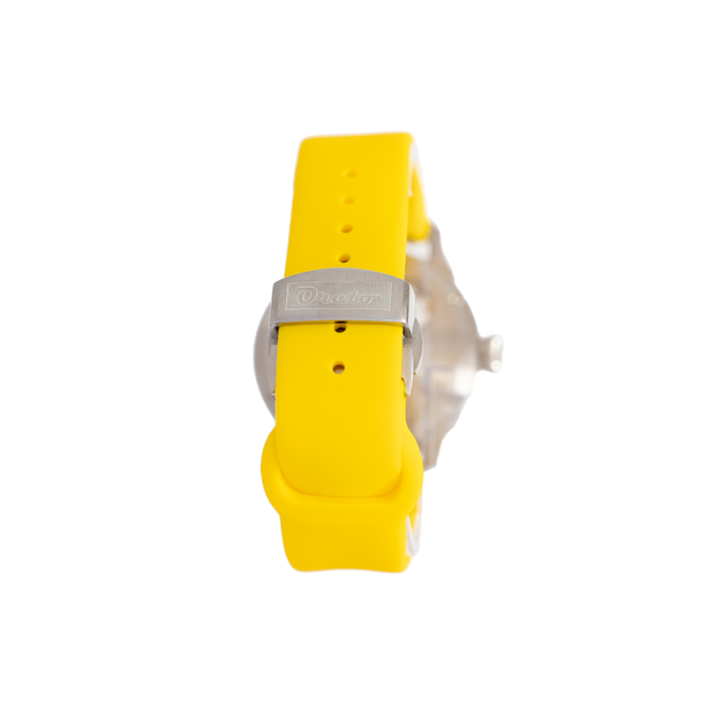 Yellow silicone strap with butterfly clasp + NFC